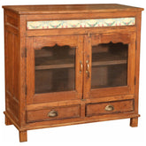 Colonial Natural Sealed and Waxed Finish Teak Sideboard